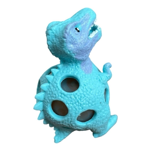 Pair of 3" Squeeze Ball Mesh Dinosaur Toys Anti Stress Dinosaurs - Picture 5 of 8